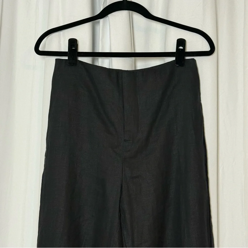 Faithfull The Brand Vincente Linen Wide Leg Pants Black NWT Medium - Picture 7 of 13